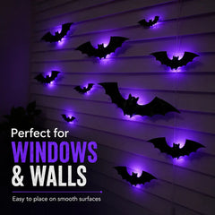 3D LED Bat Wall Decorations for Halloween