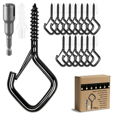 30-Piece Heavy Duty Outdoor String Light Hooks with Safety Buckle