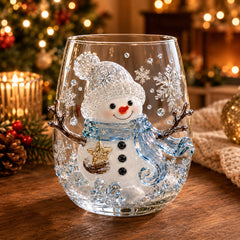 🎅Magical Christmas Glass Cup Collection – Santa, Reindeer, Snowman & Christmas Tree
