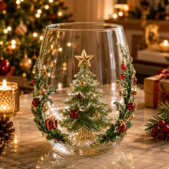 🎅Magical Christmas Glass Cup Collection – Santa, Reindeer, Snowman & Christmas Tree