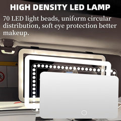 Rechargeable LED Car Sun Visor Makeup Mirror