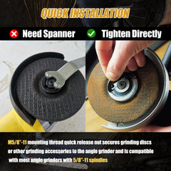 Quick-Release Angle Grinder Nut