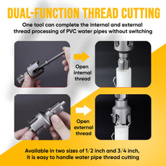 2-in-1 Internal & External PVC Pipe Threading Tool Kit