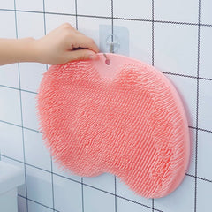 Silicone Shower Foot Scrubber & Back Massager Mat