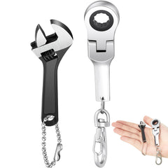 2-Piece Mini Wrench Keychain Set