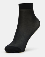 3 PACK DITSY DOT SHEER ANKLET BLACK