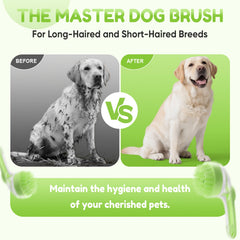 2-in-1 Pet Bath Brush with Shampoo Dispenser for Dogs and Cats