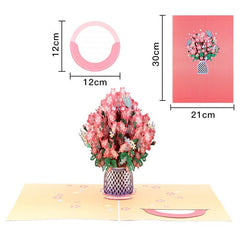 3D Pop Up Flower Bouquet Greeting Card