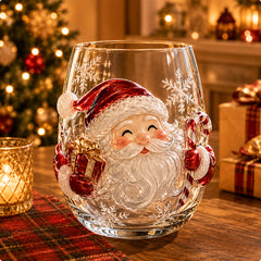 🎅Magical Christmas Glass Cup Collection – Santa, Reindeer, Snowman & Christmas Tree