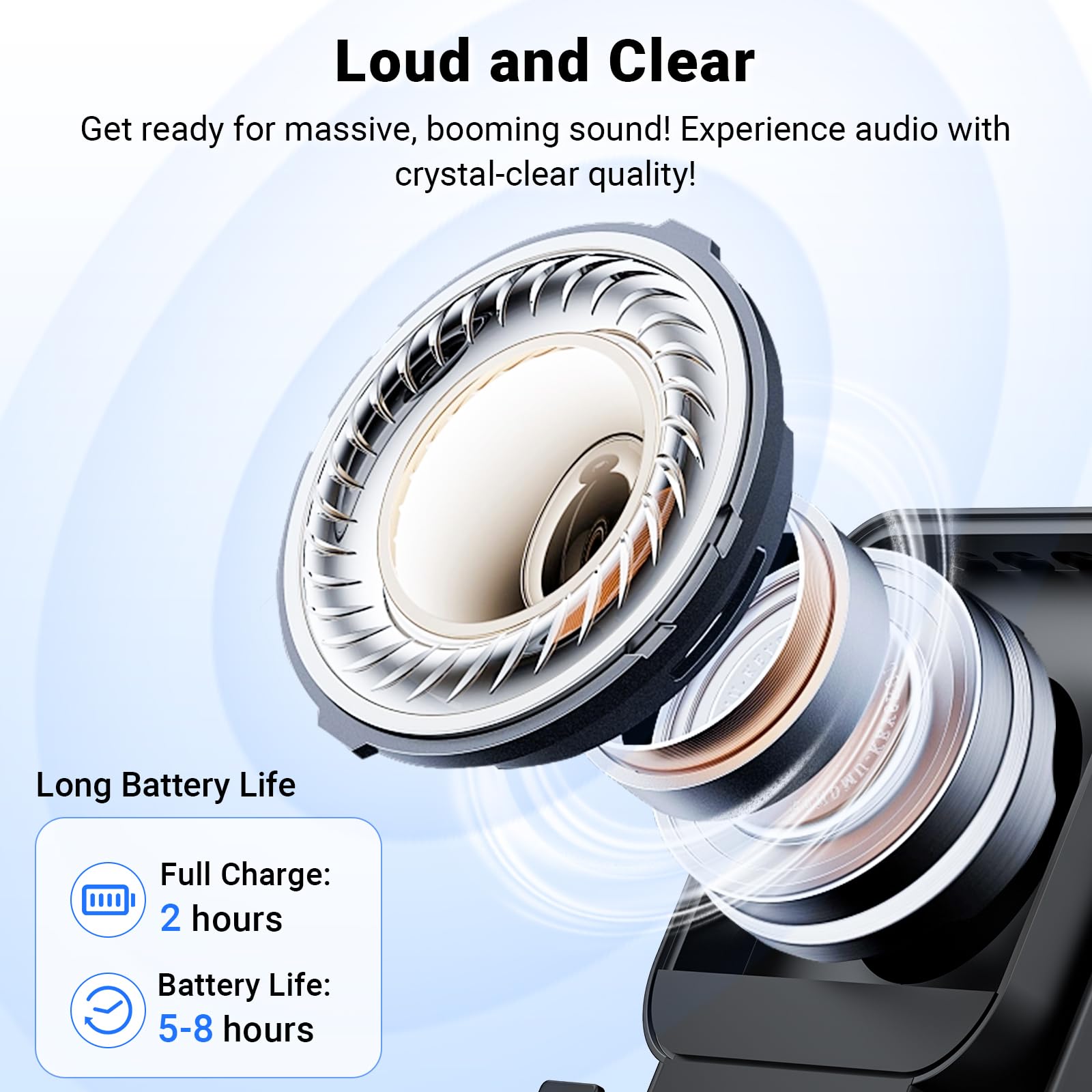 5-in-1 Induction Speaker & Bluetooth Phone Stand with Power Bank