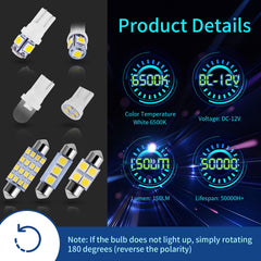 42PCS Universal LED Car Interior Light Bulb Kit
