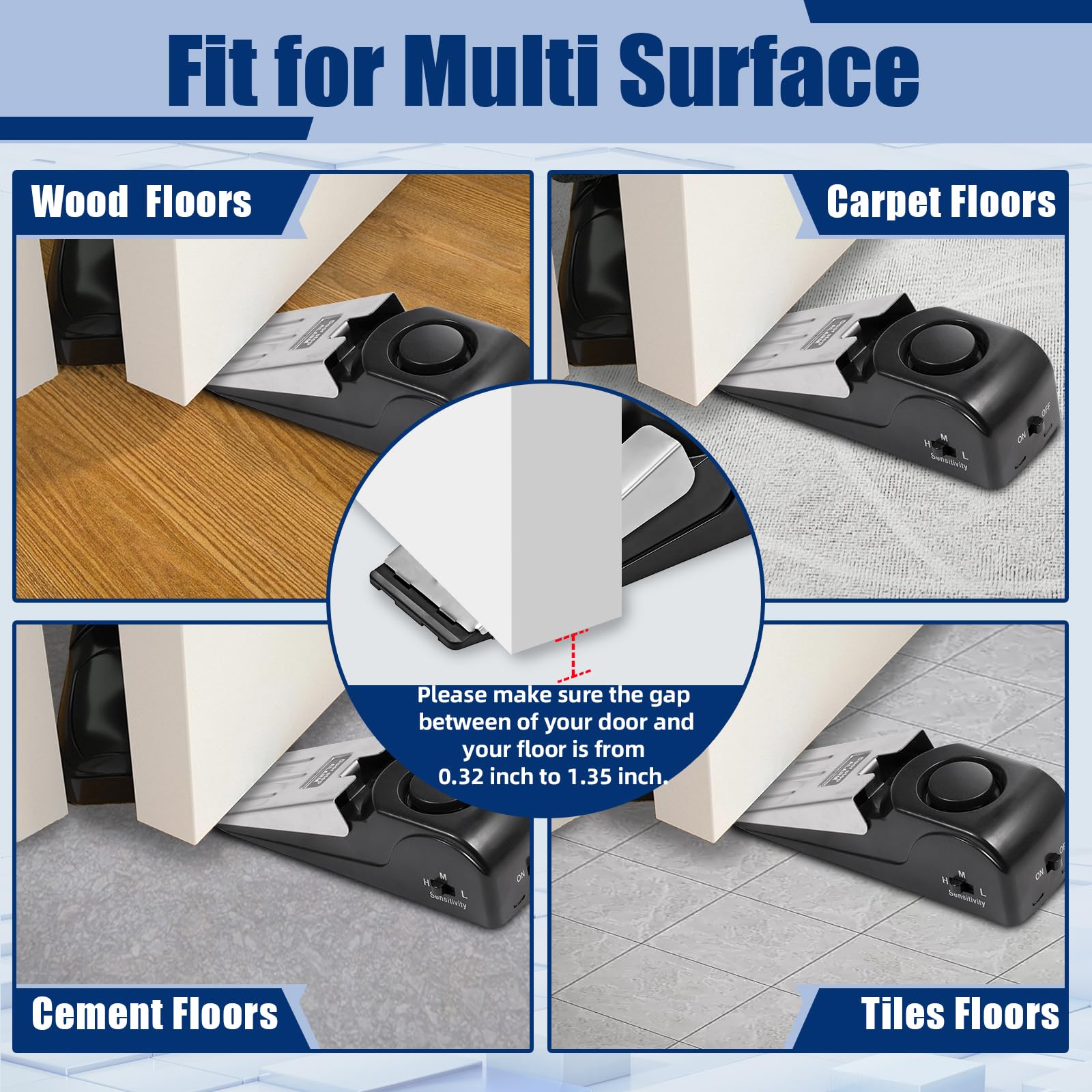 120dB Portable Door Stop Alarm
