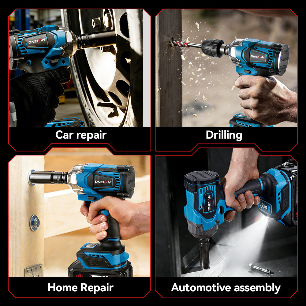 ONEVAN 1/2" 1200N·m Brushless Cordless Impact Wrench | For Makita 18V Battery