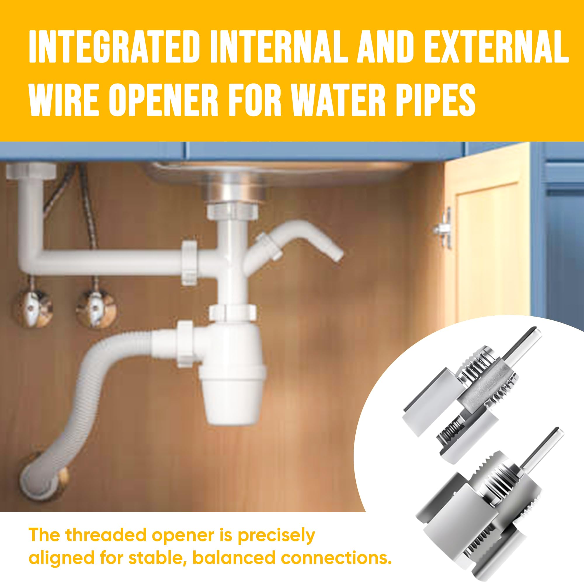 2-in-1 Internal & External PVC Pipe Threading Tool Kit