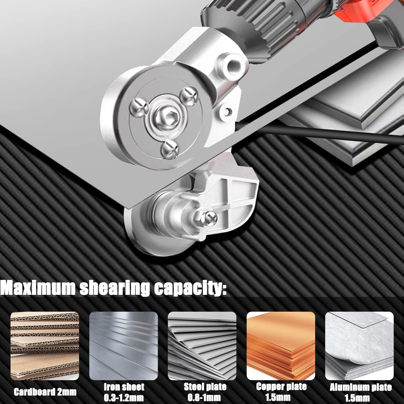 Electric Drill Plate Cutter Attachment