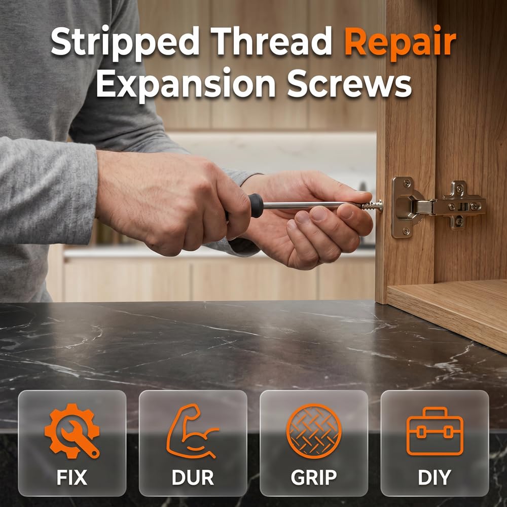 6x14mm Cabinet Hinge Repair Expansion Screw Kit