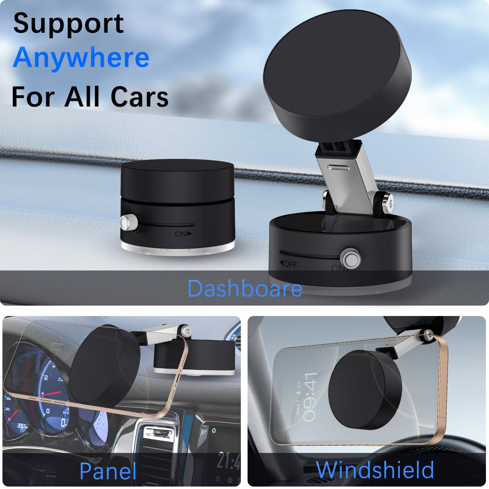 Vacuum Magnetic Phone Mount