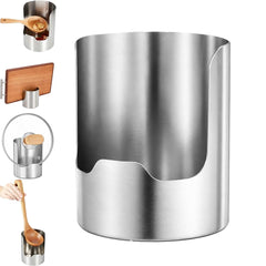 Stainless Steel Utensil Holder & Pot Lid Organizer