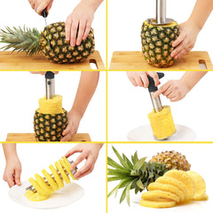 Premium Stainless Steel Pineapple Corer & Slicer Tool