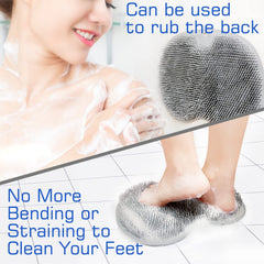 Silicone Shower Foot Scrubber & Back Massager Mat