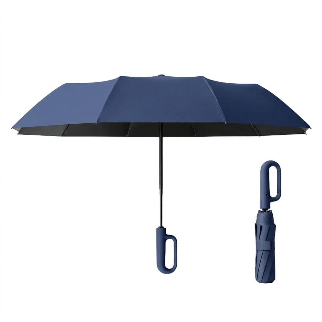 Automatic Travel Umbrella with Hook Handle