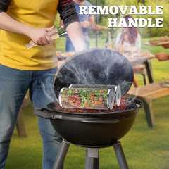 Premium Rolling Grill Basket Set
