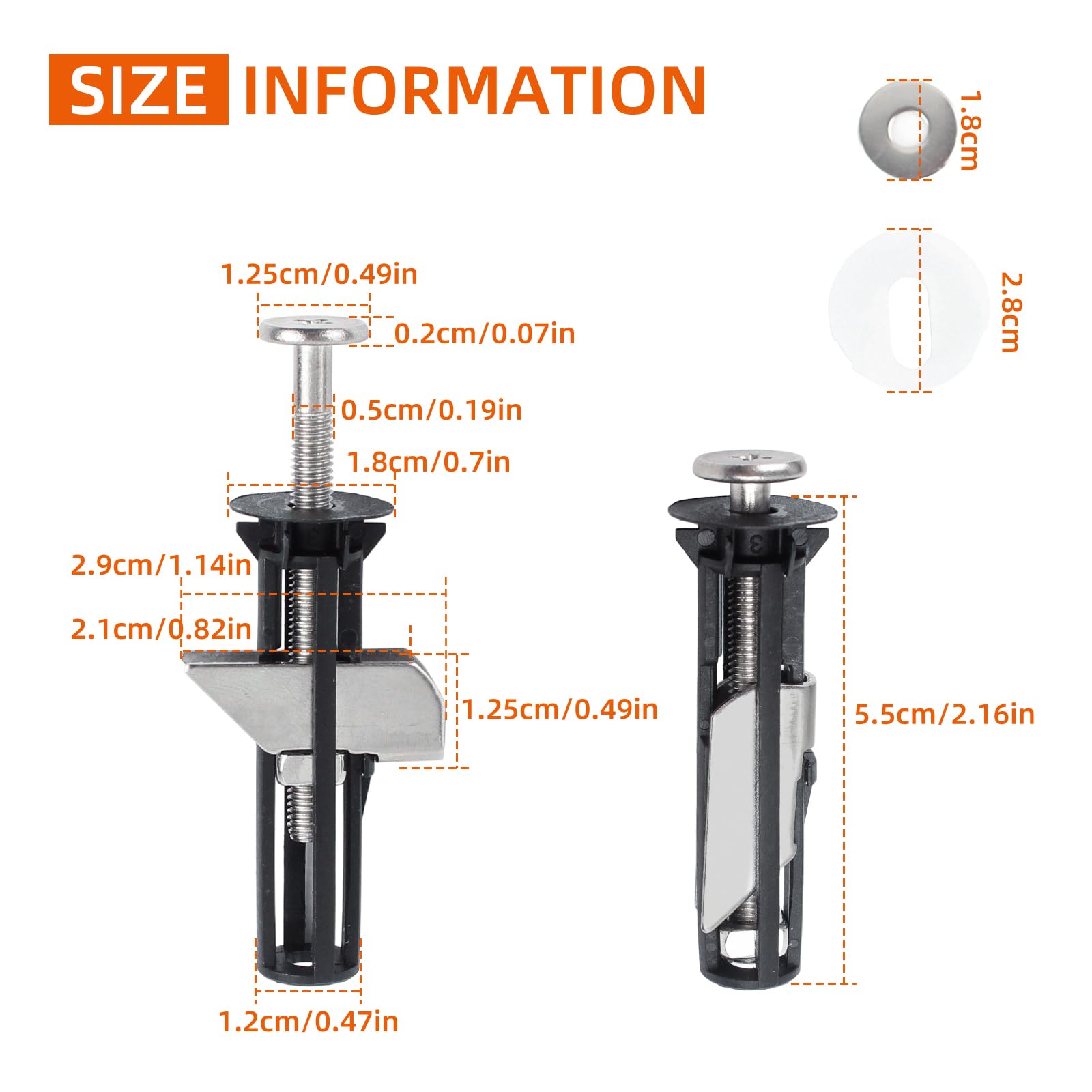 Universal Anti-Wobble Toilet Seat Mounting Kit