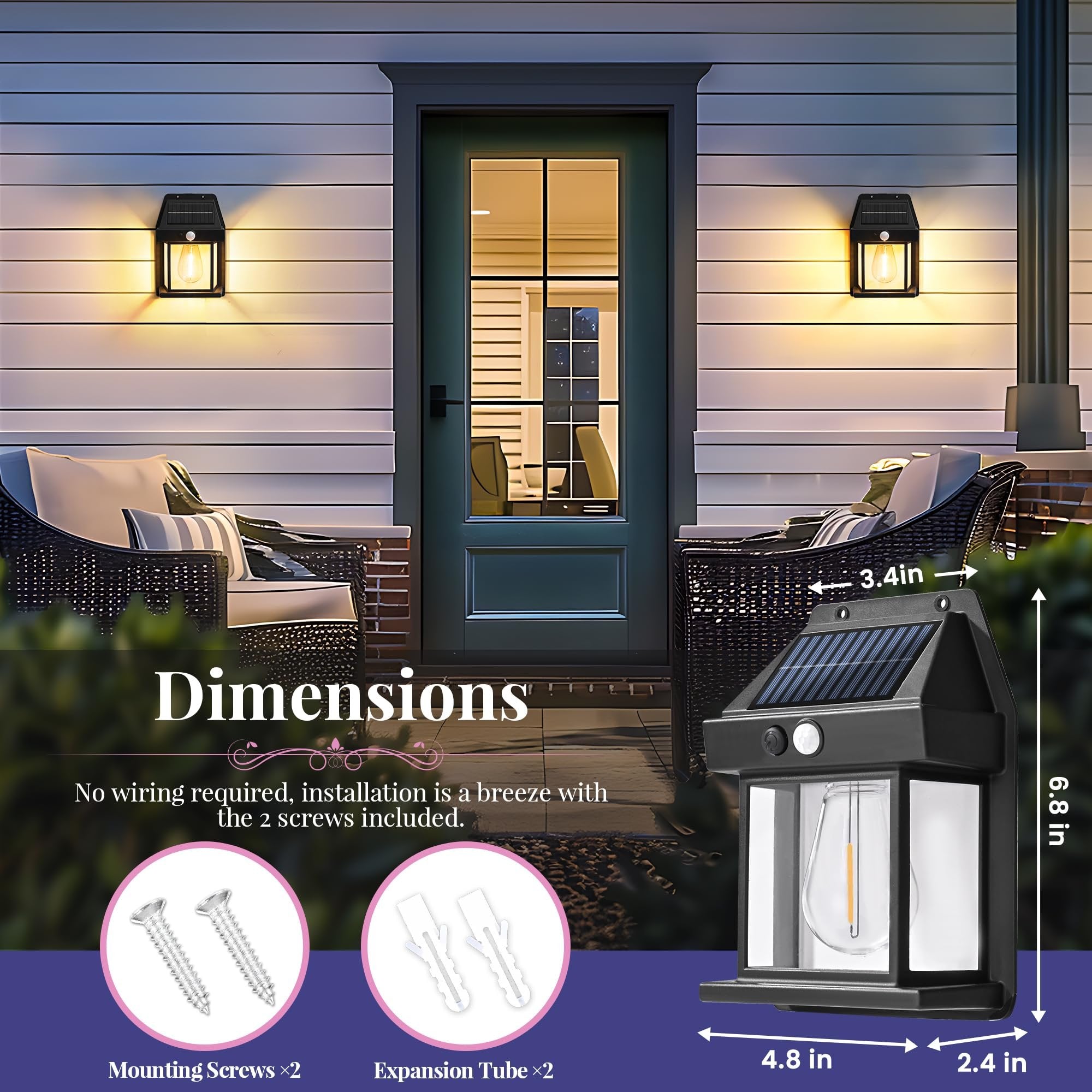 Solar Outdoor Wall Lights