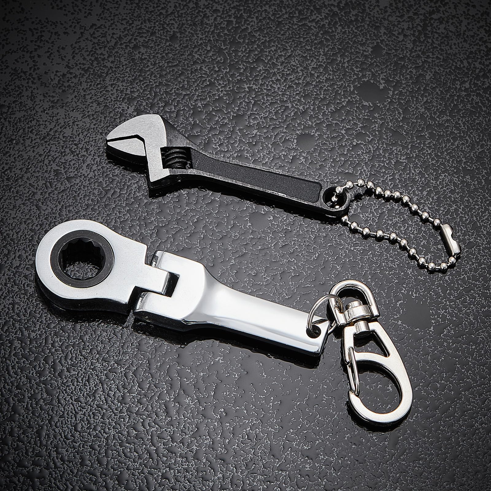 2-Piece Mini Wrench Keychain Set
