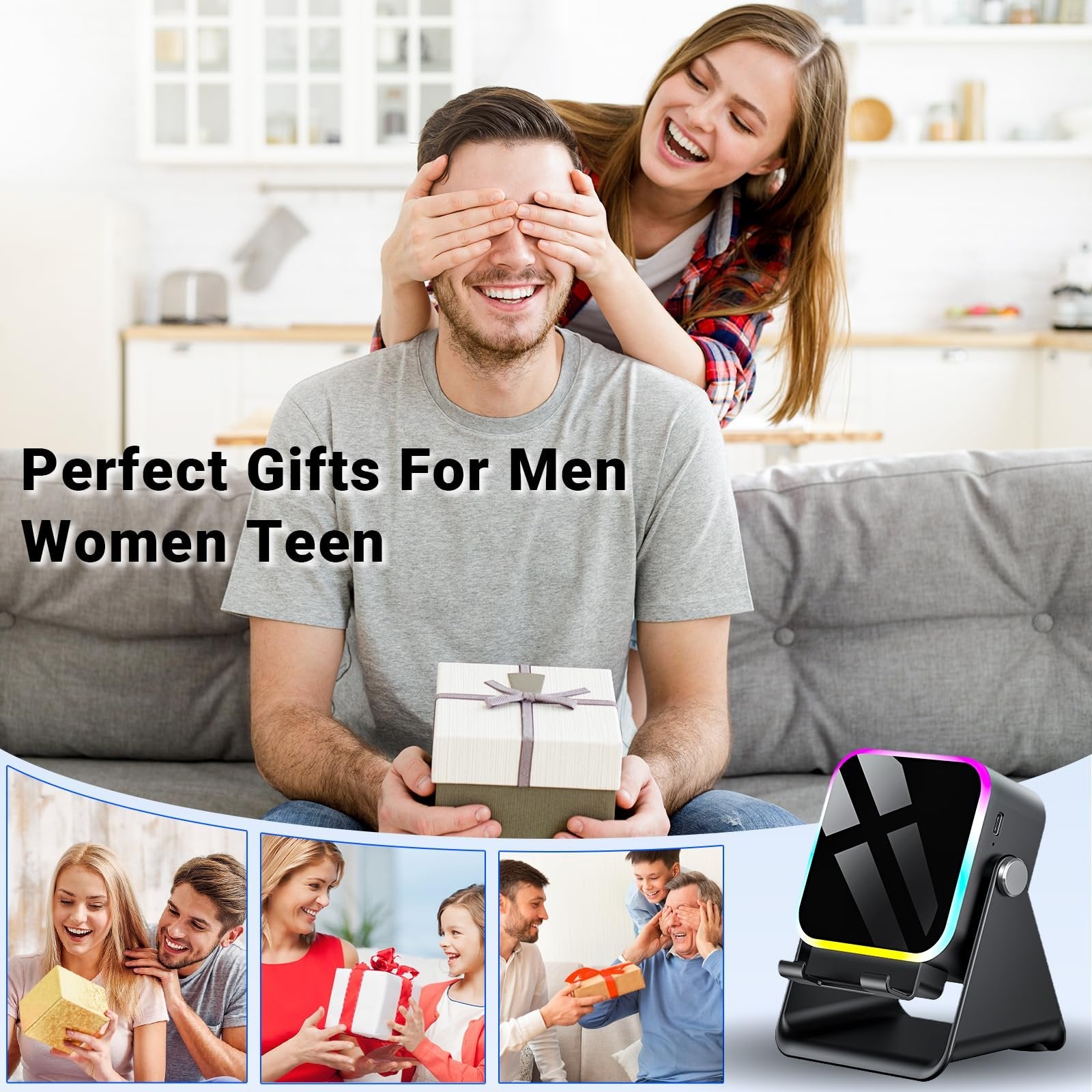 5-in-1 Induction Speaker & Bluetooth Phone Stand with Power Bank