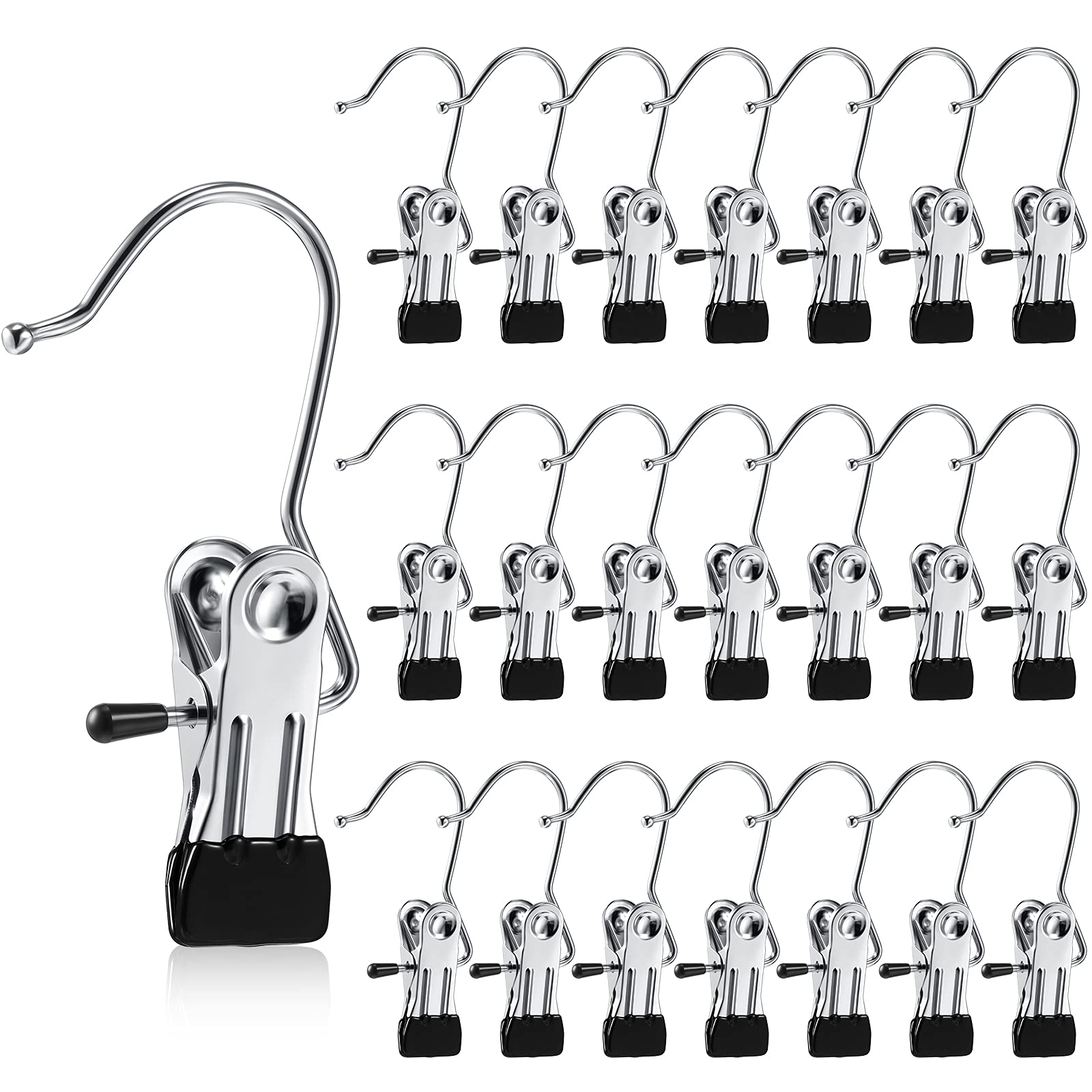 Multi-Purpose Rotating Metal Hanger Clips