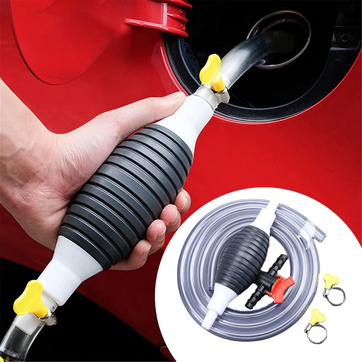 Portable High-Flow Manual Siphon Pump