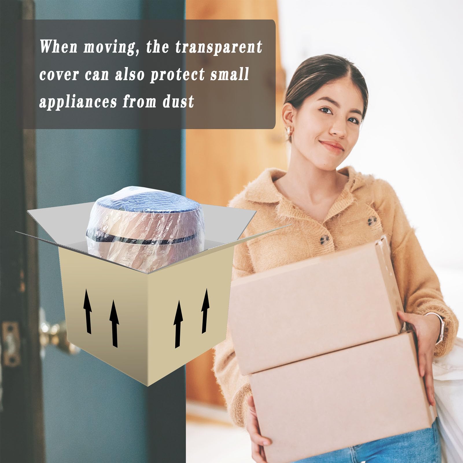 150 PCS Disposable Kitchen Small Appliance Dust Covers with Elastic Band