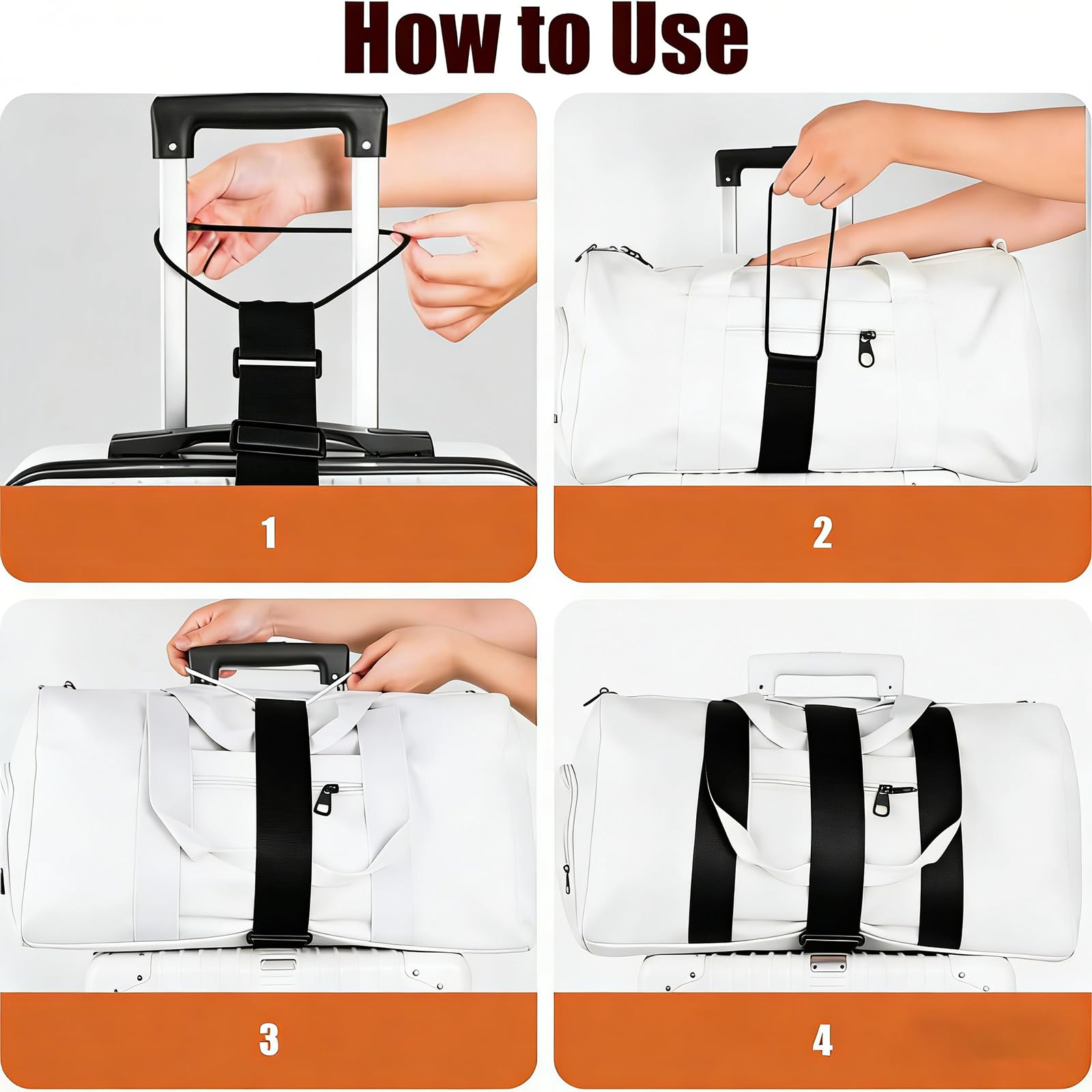 Adjustable Multi-Use Luggage Connector Straps