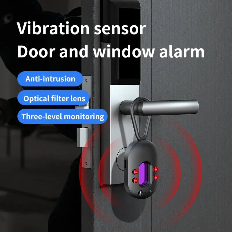 Multi-Functional Anti-Spy Hidden Camera Detector & Personal Security Door Alarm