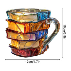 Painted Book Mug
