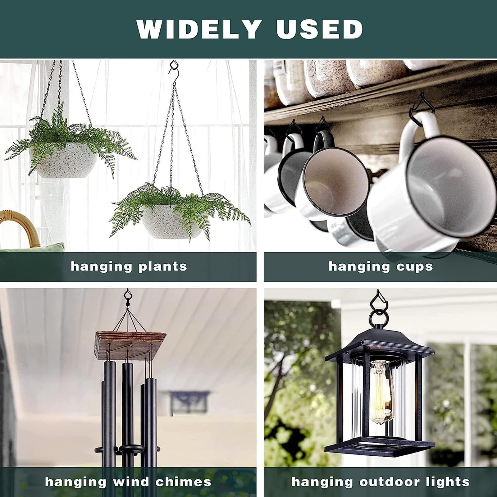 30-Piece Heavy Duty Outdoor String Light Hooks with Safety Buckle