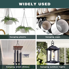30-Piece Heavy Duty Outdoor String Light Hooks with Safety Buckle