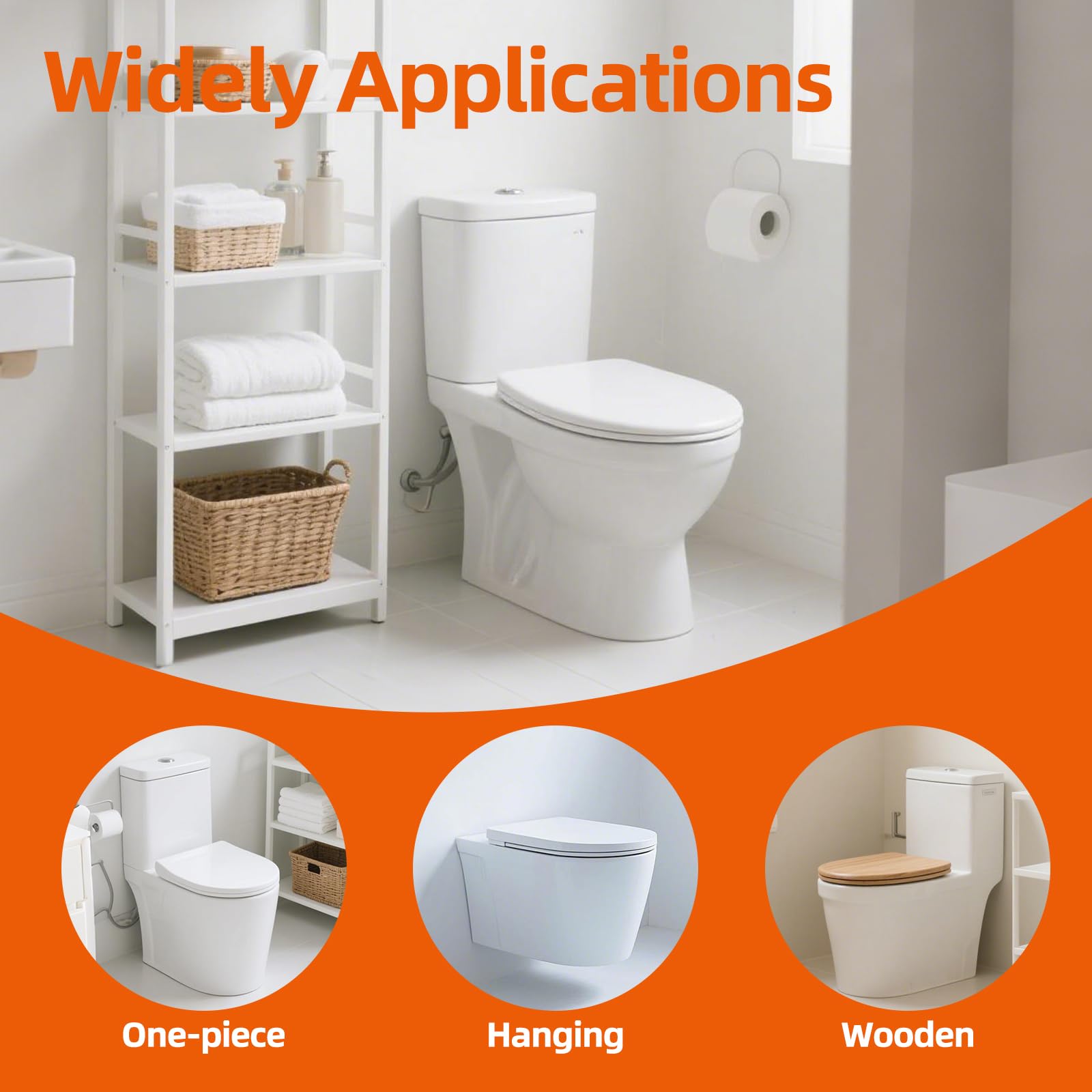 Universal Anti-Wobble Toilet Seat Mounting Kit