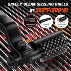 Glidex™ 3-Speed Electric Rotating Grill Cleaning Brush—Effortlessly removes stubborn stains