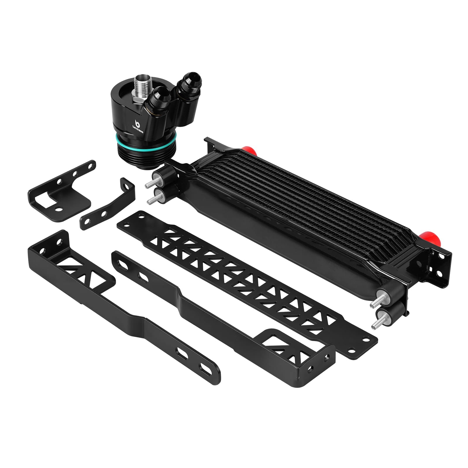 BEVINSEE 10 Rows Oil Cooler Kit For VW Golf 7 GTI/R 2013-2020
