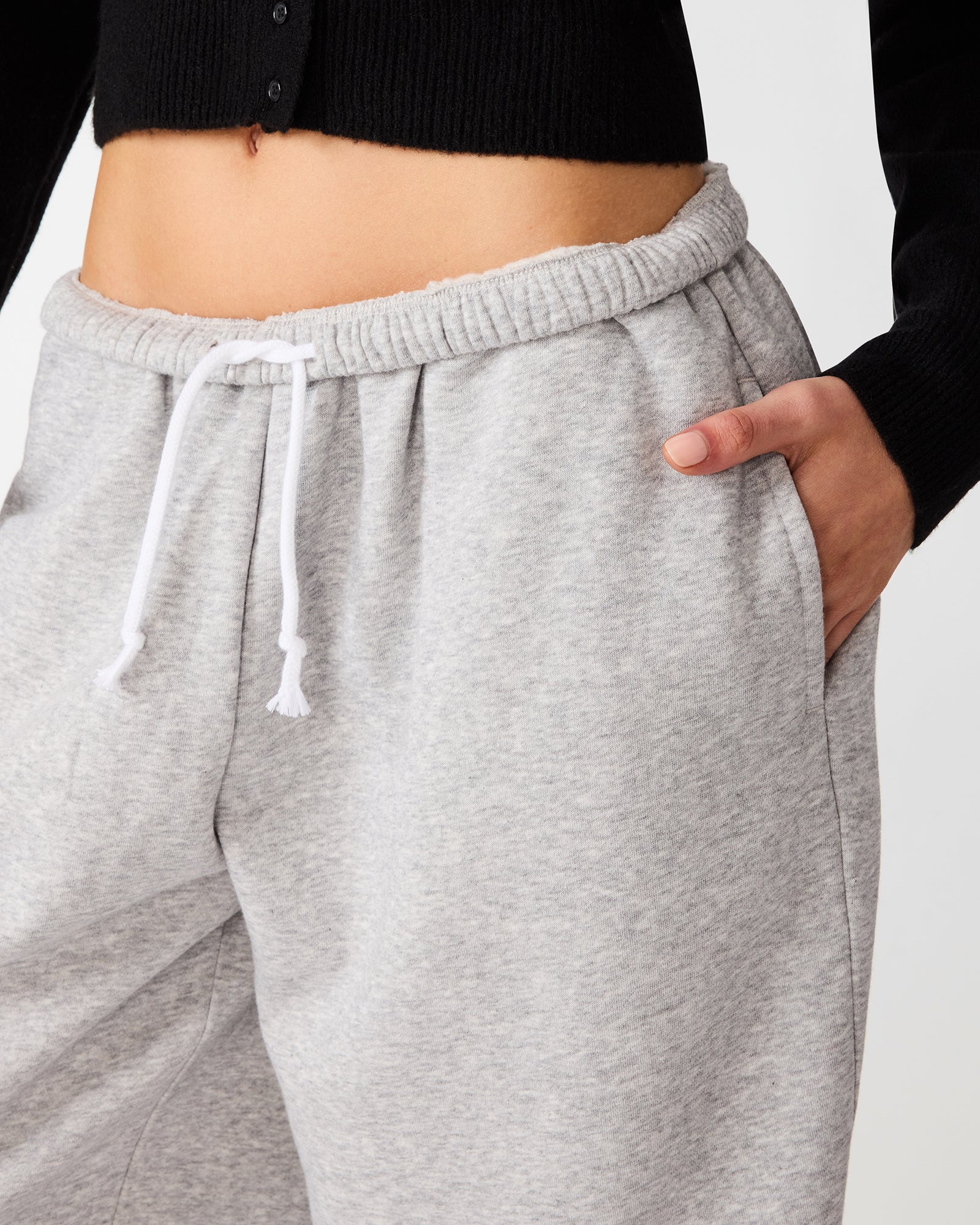 FLEECE SWEAT SHORT LIGHT HEATHER GREY