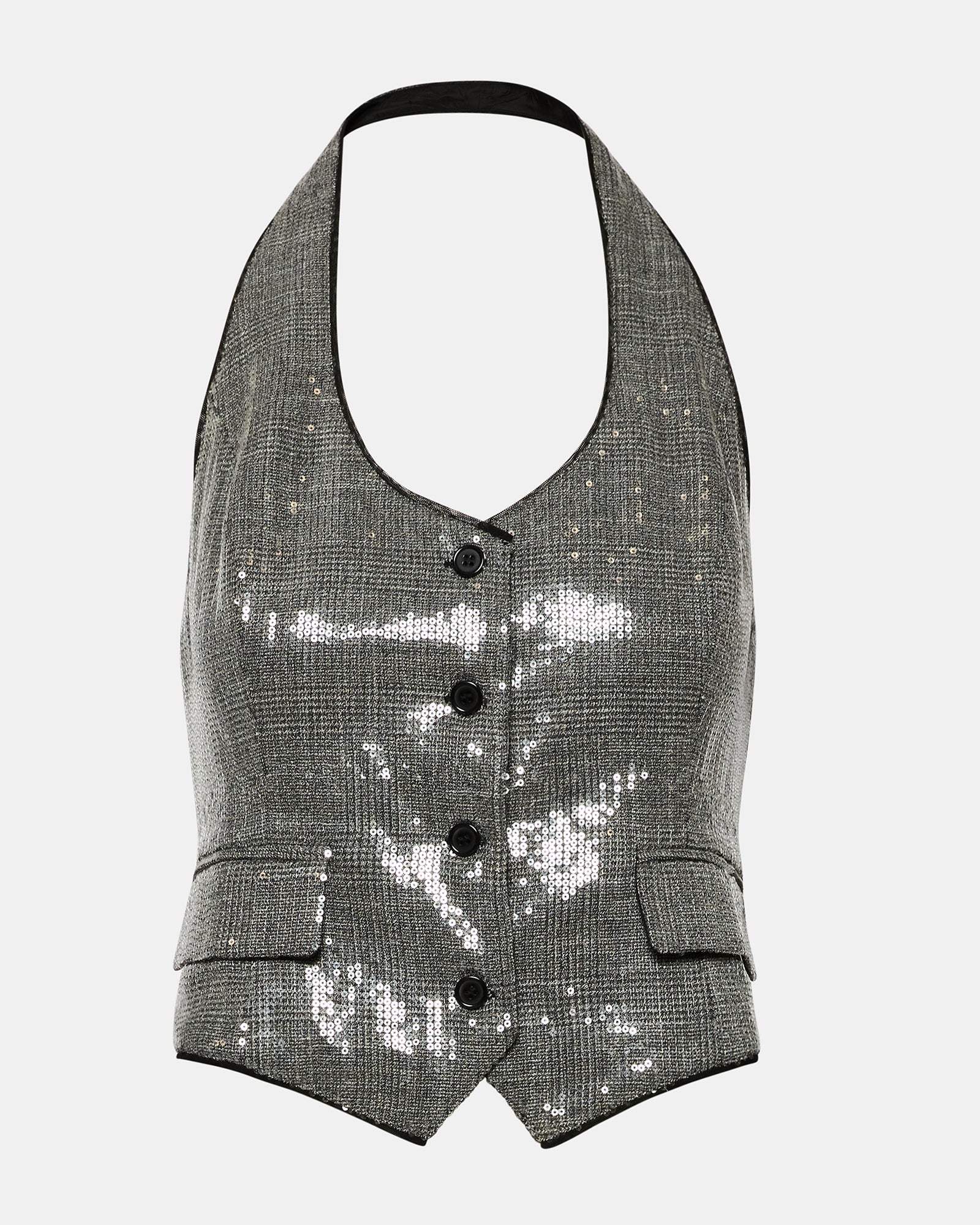 CHANDELLER VEST BLACK PLAID