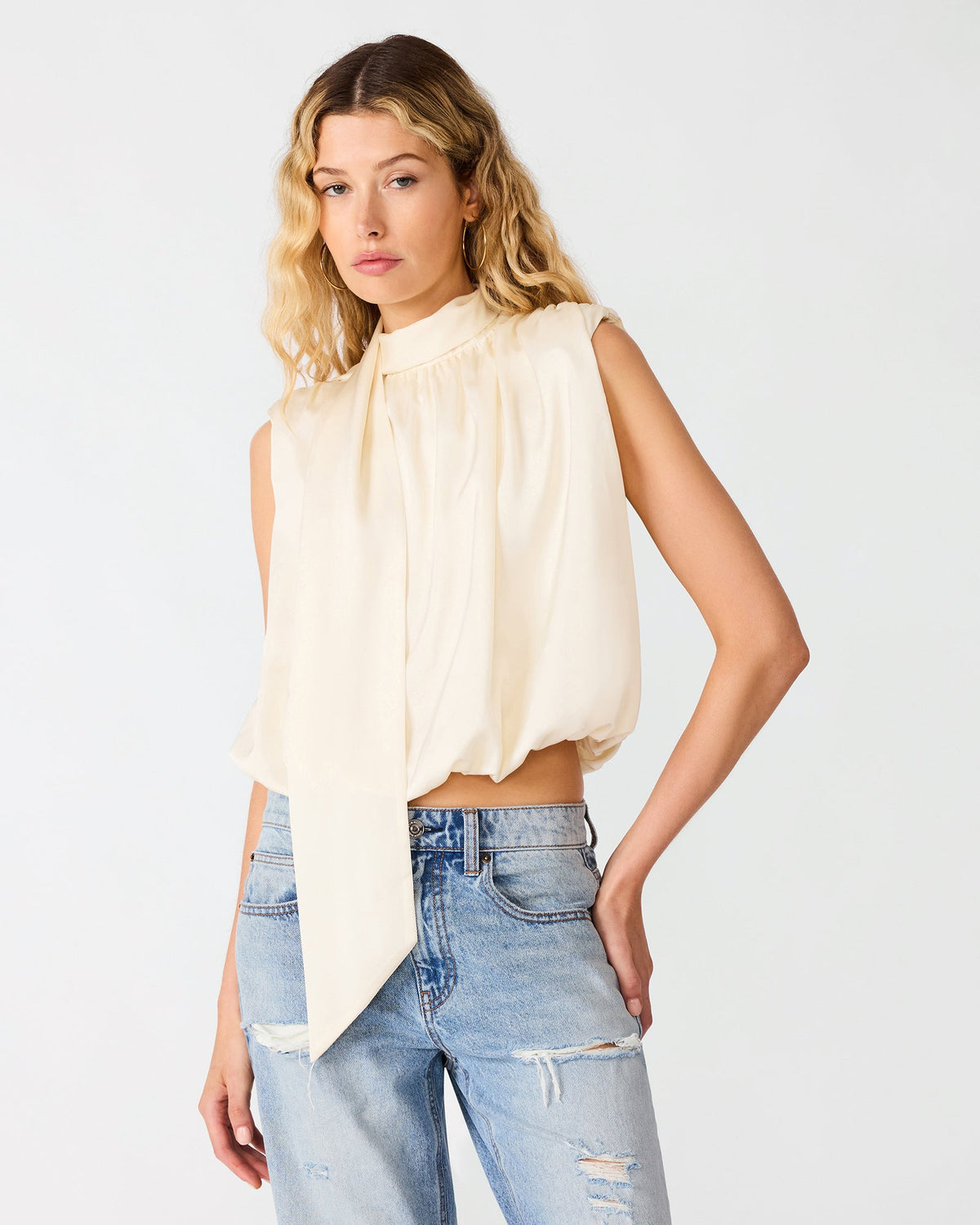 MELINNA TOP BIRCH WHITE