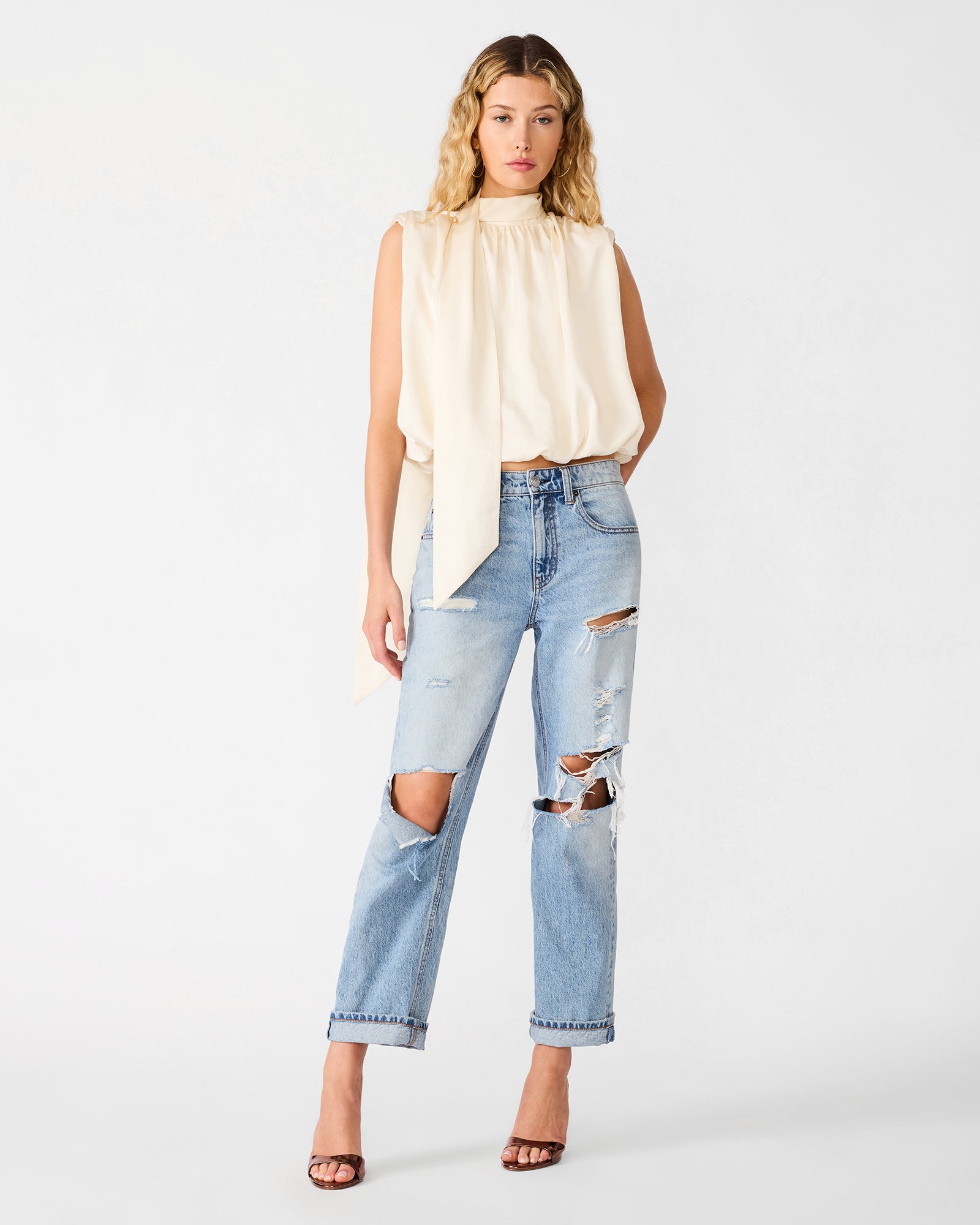 MELINNA TOP BIRCH WHITE
