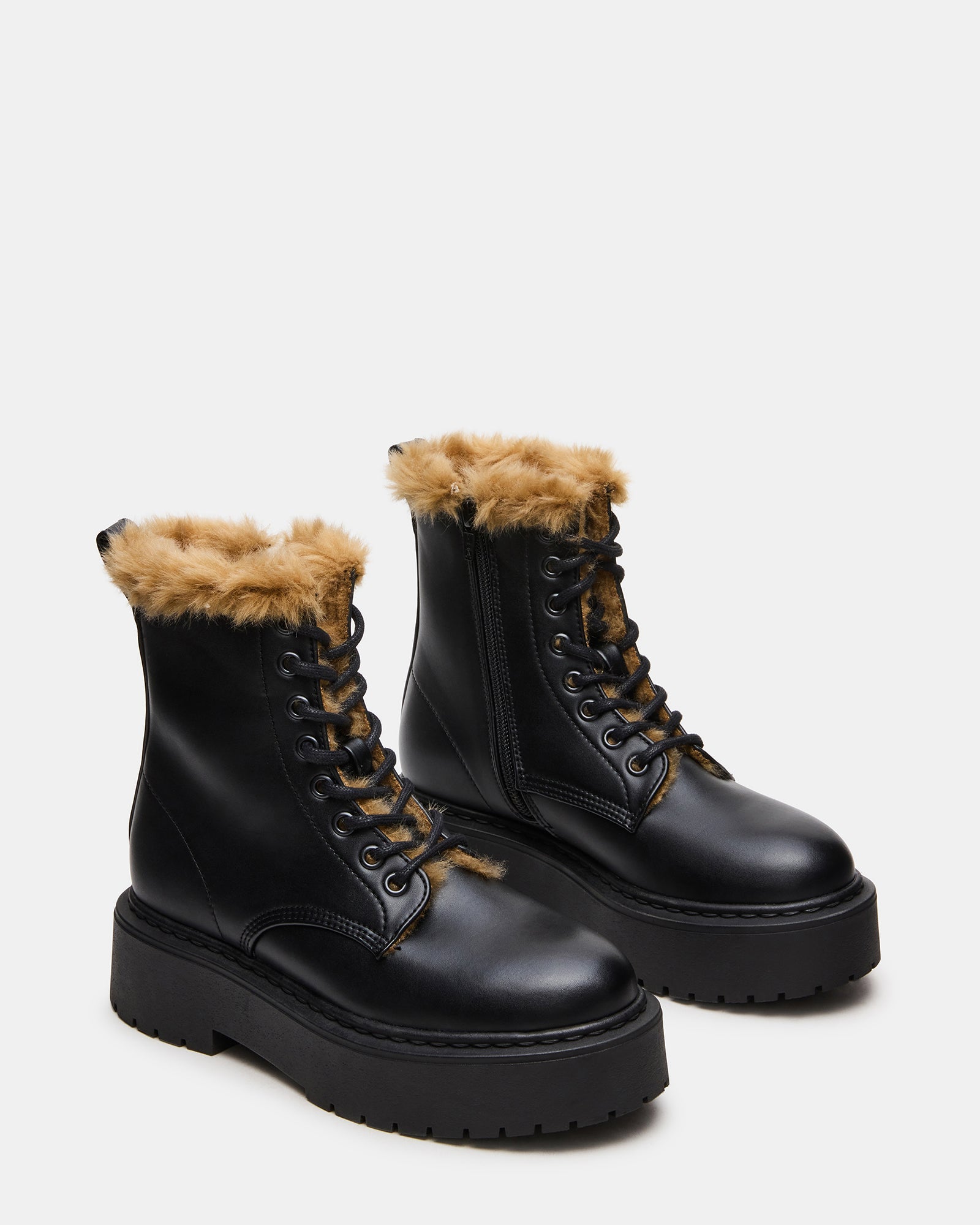 BUFFY FAUX FUR BLACK