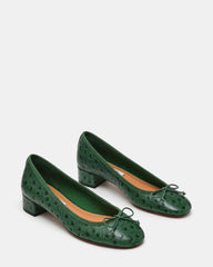 STEFFI OSTRICH GREEN LEATHER