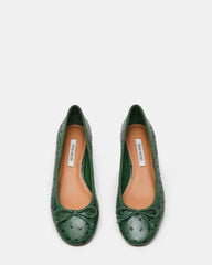 STEFFI OSTRICH GREEN LEATHER