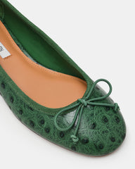STEFFI OSTRICH GREEN LEATHER