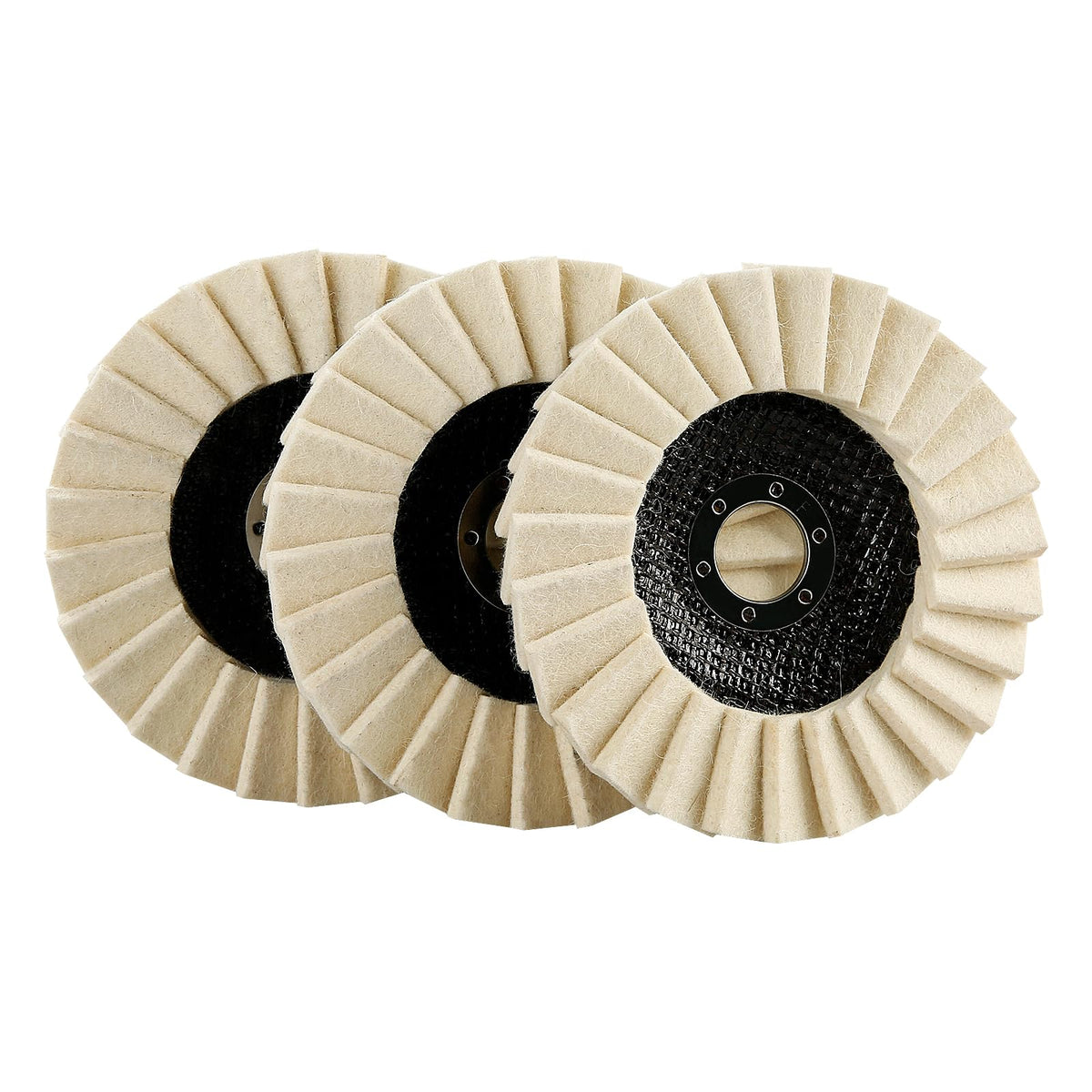 5-Inch Wool Felt Polishing Flap Disc Set for Angle Grinders